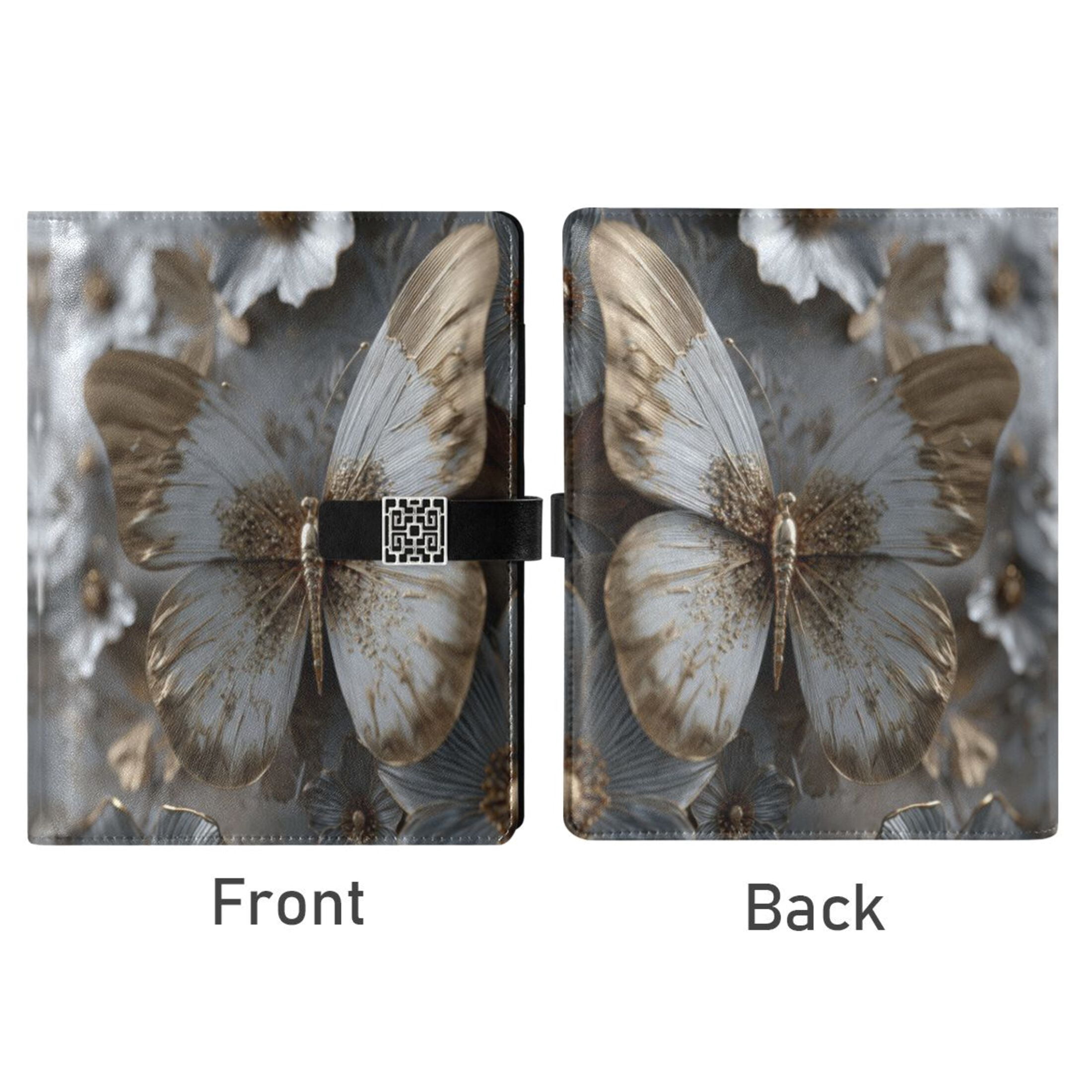 Leather Planner Leather Notebook Notebook Journal Binder Design Pen Pocket Design Convenient for Storage 3d Butterflies