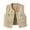Khaki, variant on Tqcoqu Women's Round Collar Sleeveless Denim Vest Multi Pocket,Button Down Waistcoat Plus Size Jacket,2026 Spring Fall Trendy Clothes,Blue-1 Women's S-XXXXXL