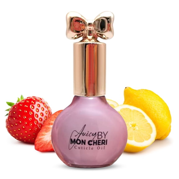 Juicy By Mon Cheri Moisturizing, Repairs Dry Cracked Nails and Cuticles Cuticle Oil with Strawberry Lemonade Scent, 10 mL Bottle