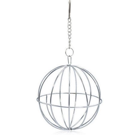 Spring hue Stainless Steel Round Feed Dispense Exercise Hanging Hay Ball Guinea Pig Hamster Rabbit Pet Toys