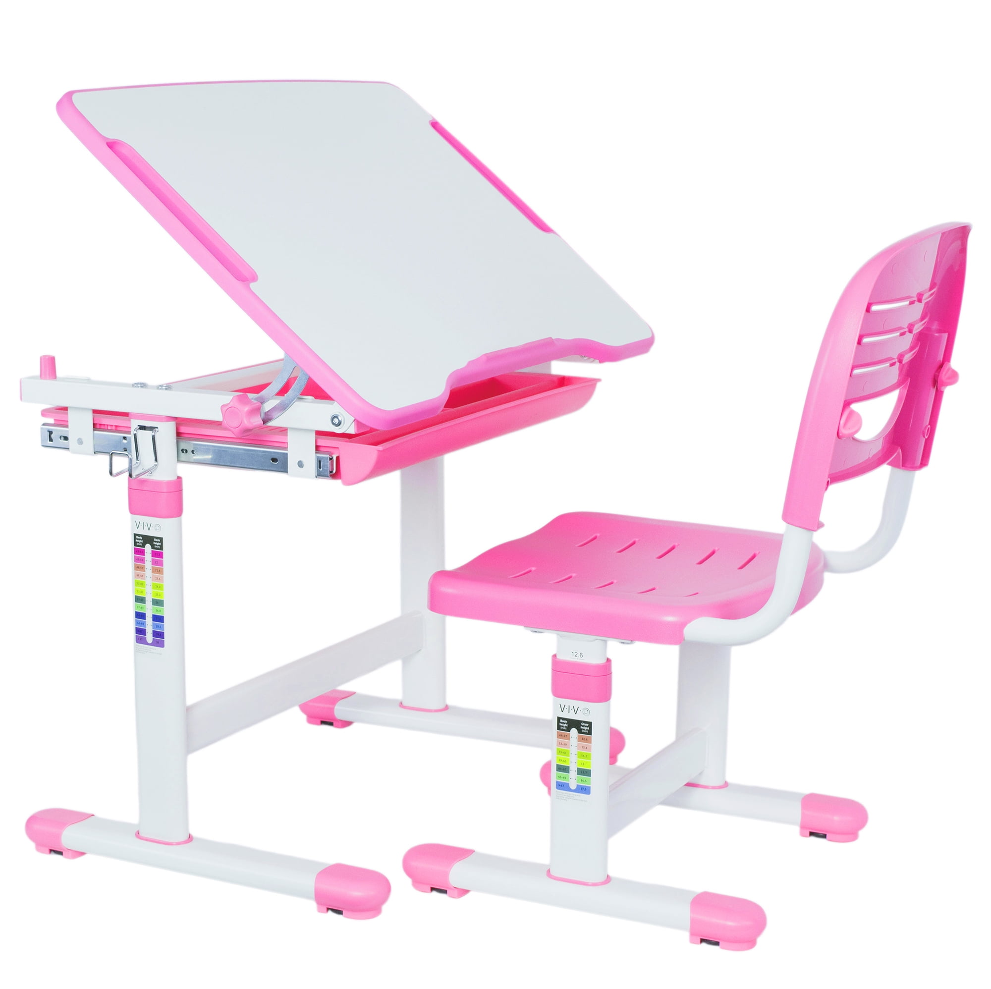 Vivo Height Adjustable Childrens Desk Chair Kids Interactive