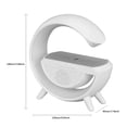 thumbnail image 3 of Luz Nocturna Rgb Luz nocturna LED Altavoz compatible con Bluetooth Cargador inalámbrico de 10 W Blanco WDOplteas Para estrenar, 3 of 3