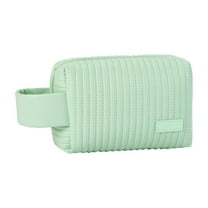 Cute Mini Makeup Bag For Women Small Quilted Cosmetic Pouch Handy Travel Zipper Organizer Portable Beauty