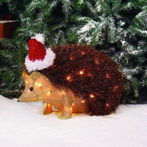 Holiday Time 22"Burlap Hedgehog Light Sculpture