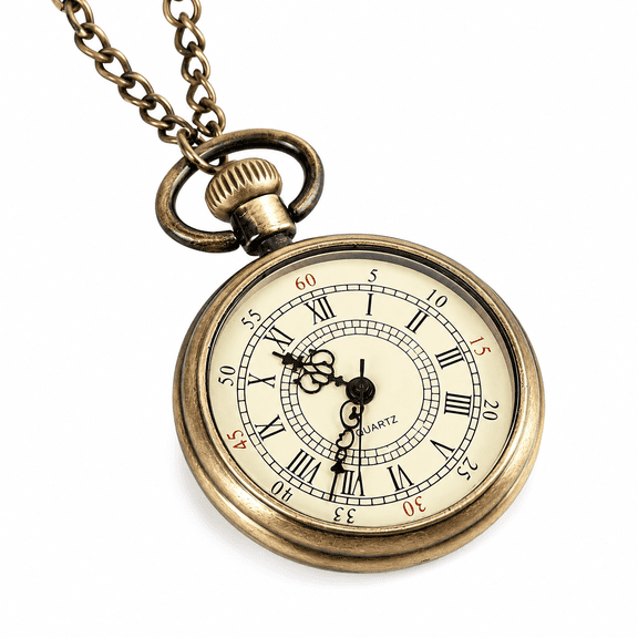 AURENIX Vintage Pocket Watch Men's Pocket Watch with Chain Mechanical Pocket Watches Commemorative Quartz Gift Pocket Watch for Men Dad