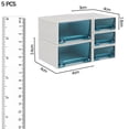 thumbnail image 3 of Caja de almacenamiento de cajones de , organizador de cajones apilables, caja de almacenamiento de plástico con cajón y compartimentos, y azul, 3 of 8