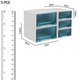 thumbnail image 3 of Caja de almacenamiento de cajones de , organizador de cajones apilables, caja de almacenamiento de plástico con cajón y compartimentos, y azul, 3 of 8