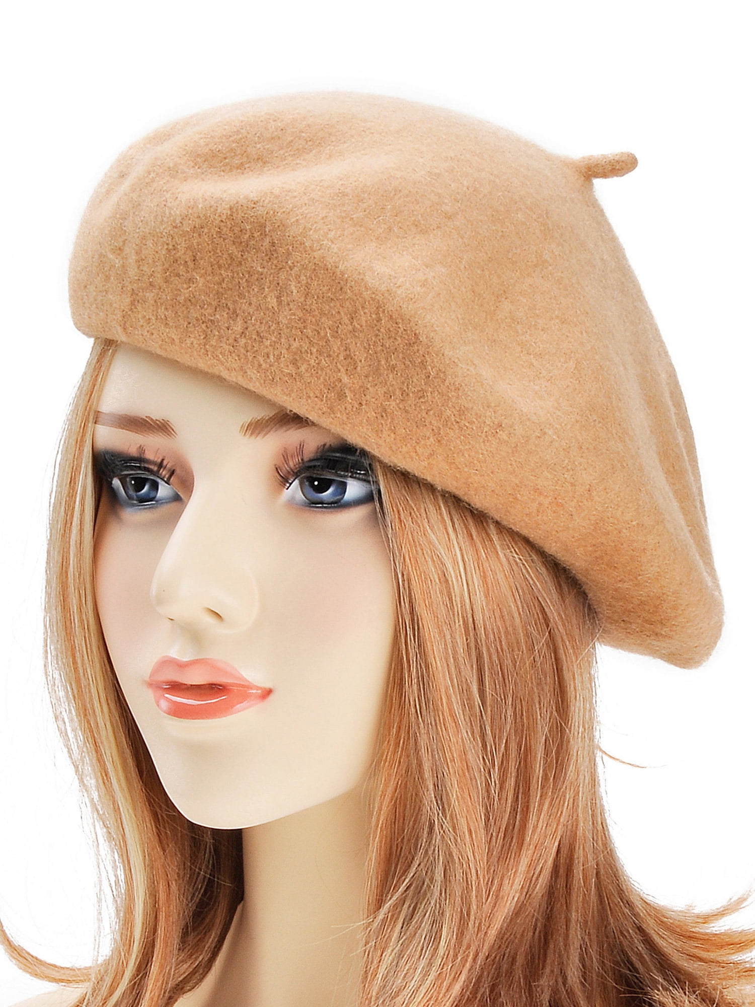 DLAPL Wool Beret Hat for Women Solid Color Classic French 