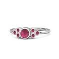 thumbnail image 2 of 4mm Round Shape Pink Tourmaline 925 Sterling Silver Valentines Day Gifts Ring Earrings Pendant Set Ring Size 7, 2 of 5