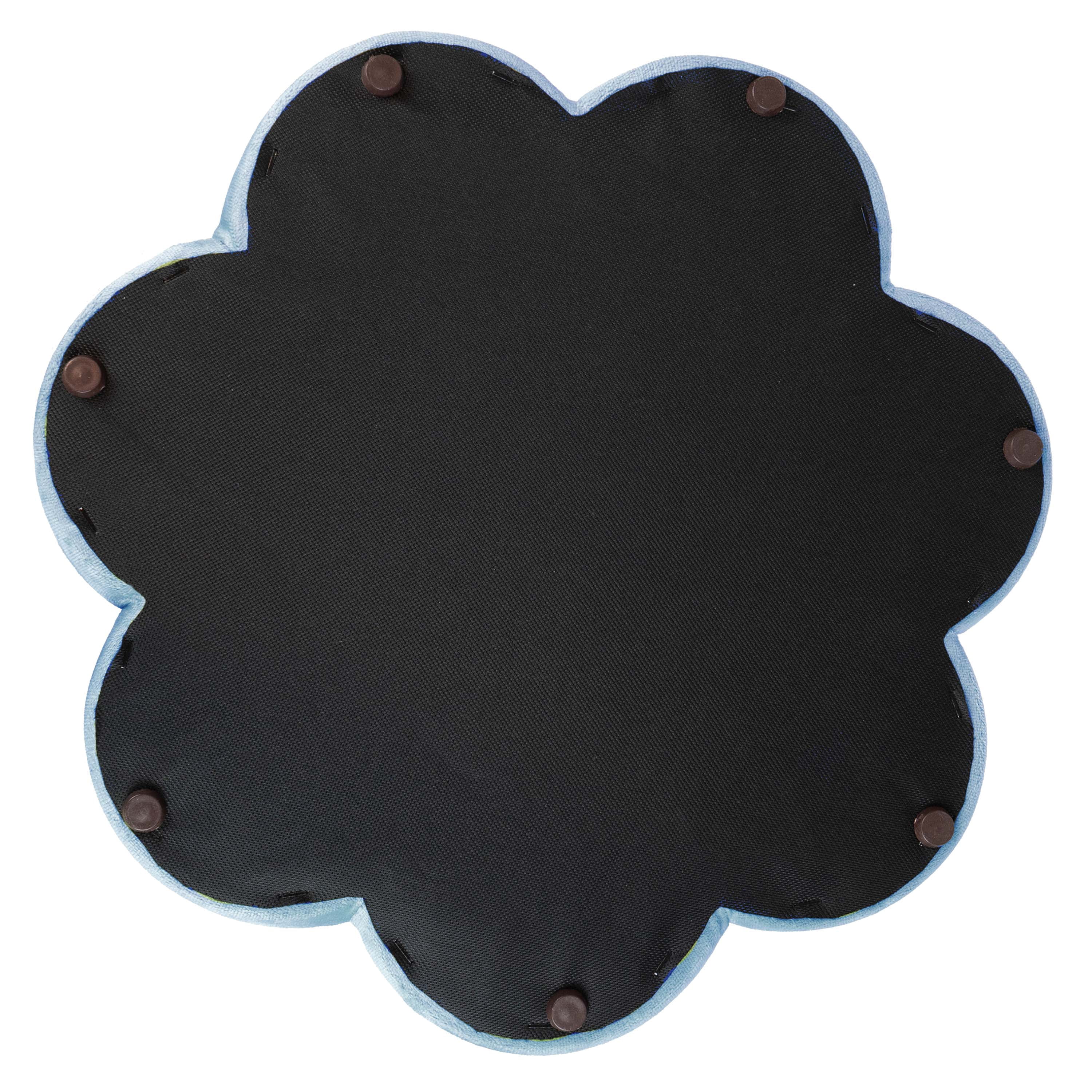 Mainstays Kids Flower Petal Ottoman, Blue