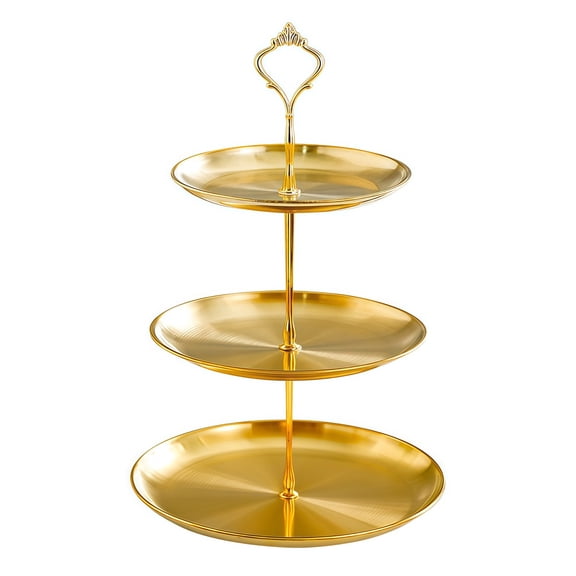 DSV Stainless Steel Three-tier Cake Stand For Wedding Desserts