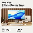 thumbnail image 5 of Satechi Thunderbolt 5 CubeDock Docking Station, 140W, 2.5GbE, 8K, Silver, 5 of 8