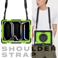 thumbnail image 7 of Case for iPad Pro 13 inch M4 2024/ M5 2025, 360 Rotating Stand Handle Pencil Holder Shoulder Strap Heavy Duty Shockproof Cover, Lime PC, 7 of 7