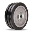 thumbnail image 2 of Hamilton Triple-Wheel Caster - UltraGlide 70D Polyurethane Flat Tread, 10" Dia x 3" W, 5900 lbs Load Capacity, 1" Precision Ball Bearing, 3 1/2" Hub - Heavy Duty, 2 of 5