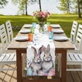 thumbnail image 4 of Table Runners 70 Inches Long Dress Scarves, Bunny Easter Farmhouse Coffee/Dining/Kitchen Table Decor, Holiday Table Runner, Eucalyptus Leaves Spring Floral Eggs Weeping 13x70 Inch, 4 of 9