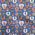 thumbnail image 1 of oneOone Rayon Medium Blue Fabric Kids Animal Craft Projects Decor Fabric Printed By The Yard 56 Inch Wide, 1 of 4