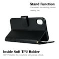 thumbnail image 4 of iPhone XR Wallet Case, Dteck Embossed Flower Butterfly Magnetic Flip PU Leather Folio Stand Case Cover Built-in Card Slots & Money Pocket, with wrist Strap, For Apple iPhone XR 6.1 inch, Black, 4 of 6