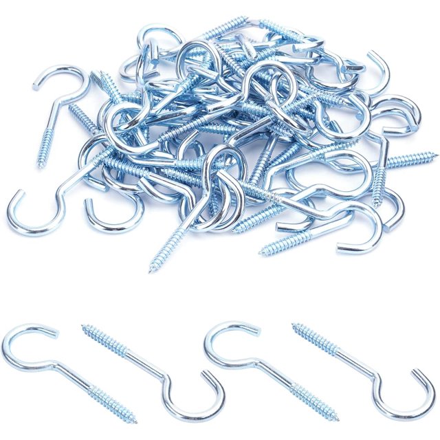 50PCS 2.76" Eye Screw SelfTapping Screws Blue Zinc Plated Screwin