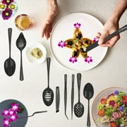 Bonigour Plating Tools Culinary Set，11 Piece Professional Chef Plating Tools Pro Kit，Kitchen Plating Utensils，Modernist Cuisine Food Art，Stainless Steel，Black