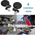 thumbnail image 4 of Round Motorcycle Handlebar End Mirrors 7/8" 22mm, Motorbike Mirror For Street Sport Bikes Cruiser-hy, 4 of 5