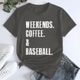 thumbnail image 1 of Séductiva T-Shirt à Manches Courtes pour Femmes jusqu'à 50 % de Réduction T-Shirt Imprimé Baseball Café Weekends Coton Col Rond Manches Courtes Décontracté, 1 of 4