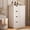 White, variant on Ktaxon Wooden Bathroom Floor Cabinet, Side Storage Organizer with 4 Drawers, 1 Cupboard & 2-Shelves, Rattan