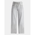 thumbnail image 5 of Time and Tru Women's and Women's Plus Relaxed Tie Waist Wide Leg Jeans, 31" Inseam, Sizes 0-20, 5 of 5