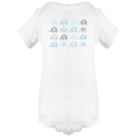 Adorable Elephants Collage Bodysuit Infant -Image by Shutterstock, Newborn