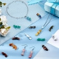 thumbnail image 5 of Mixed Stone 54pcs 54 styles Mixed Gemstone Pendants Chip Beaded Charms with 304 Stainless Steel Loops Stainless Steel color Mixed Dyed and Undyed 28~34x7~10x7~10mm Hole: 2x3mm 1pc/style, 5 of 7
