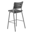 thumbnail image 3 of NPS Cafe Time Series 42" Modern Plastic and Steel Stool in Charcoal Slate, 3 of 5