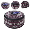 thumbnail image 2 of Aellinatey Islamic Prayer Hat for Men Embroidery EID Ramadan Hijabs Caps Ethnic Headwear, 2 of 13