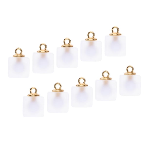 10pcs Colgante de Cuadrados Multicolores para Ornamento Boda , Compromiso, de Graduación, Cumpleaños Blanco Yuyangstore Colgante cuadrado de cristal mate