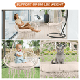 thumbnail image 6 of Oversized Hammock Chair Swing with Plush Faux Fur and Memory Foam Cushion, Double-Stitched, Reinforced and Adjustable Rope Joints, Quick-Release, Adjustable and Lockable Hanging System, 6 of 7