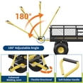 thumbnail image 6 of 900 LBS Garden Dump Cart with Removable Sidewalls, Steel Dump Wagon with 180° Swivel Handle & 10 in Tires, Yard Cart Utility Wheelbarrow for Backyard Farm, 6 of 7