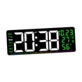 thumbnail image 3 of Reloj de pared Digital Strade Fareast Limited con pantalla de temperatura 42 cm x 3,5 cm x 15,5 cm verde, 3 of 8