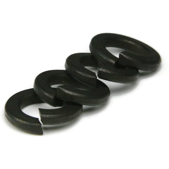 18-8 Stainless Steel Black Oxide Lock Washer Split Ring - 5/16 (0.322 ID x 0.583 OD x 0.078 Thick) - Qty 250