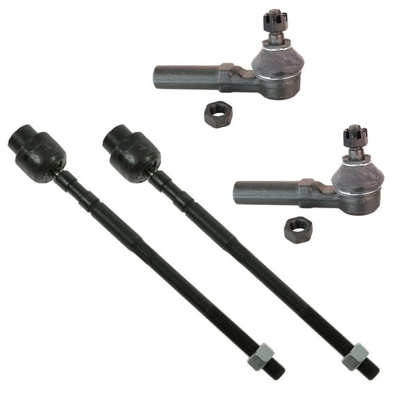 TRQ 4 Piece Front Inner & Outer Steering Tie Rod End Kit Set Fits Select Chrysler Dodge Plymouth