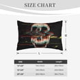 thumbnail image 6 of Bixox Glitch Screaming Skull Printed Pillow Protector,Super Soft Ideal for Home,Guests,Rentals - 16"x24", 6 of 8