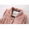 thumbnail image 3 of LittleSpring Toddler Girls Pink Vest Sleeveless Solid Color Snap Button Soft Vest Jacket Warm Outerwear 4T, 3 of 8
