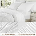 thumbnail image 3 of Sonoro Kate 7 Pieces King Comforter Set, Bed in a Bag for All Seasons, Soft Bedding Set with Comforter, 1 Flat Sheet, 1 Fitted Sheet, 2 Pillowcases, 2 Pillow Shams, White, 3 of 7