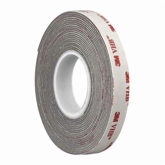 Double-Sided Foam Tape, 3/4 in W, 5 yd L, 1/32 in, Acrylic Foam, Double-Sided