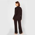 thumbnail image 2 of Cosabella Women's Bella Long Sleeve Top & Pant Set in Black, 2 of 4