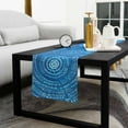 thumbnail image 5 of Blue Boho Geometric Cotton Linen Table Runner 14 x 72 inch Ombre Abstract Tie Dye Aesthetic Non-slip Rectangular Dining Table Decor for Wedding Party Holiday Dinner, 5 of 8
