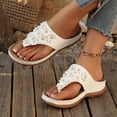 thumbnail image 5 of Womens Slippera Ndbuld Women's Fashion Casual Spring And Summer Comfortable Solid Color Open Toe Thick Bottom Wedge Heel Slippers, 5 of 9