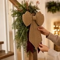 thumbnail image 5 of FeiBiQiuBi Woven Christmas Bow Ornament, Resin Bow Shaped Natural Rattan Tabletop Decor for Outdoor Indoor Decoration, 5 of 7