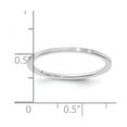 thumbnail image 2 of 14k Solid White Gold 1.2mm Flat Satin Stackable Band Ring Size 8 Stackable Ring for Women and Men, 2 of 2