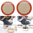 thumbnail image 4 of Pink Season Baking Mat Multi-purpose Round Non-stick Heat-resistant Reusable Heat Transfer Silicone Microwave Oven Pastry Pad Air Fryers Liner Kitchen Supplies, 4 of 7