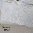 thumbnail image 2 of Hweilai Round Vinyl Lace Tablecloth Waterproof PVC Plastic Wipeable Spill Proof Peva Stain Resistant Oilcloth Tablecloth for Card Table, 2 of 5