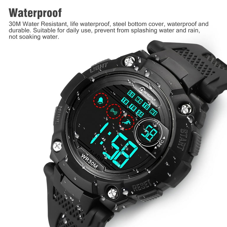 Kids Sport Watches Multi Function 30M Waterproof Watch LED Digital Double Action Watch Electronic Watches Kids Boy Girl Gift