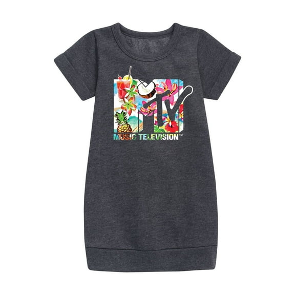 MTV Logo - Pineapple Party - Toddler And Youth Girls Fleece Dress